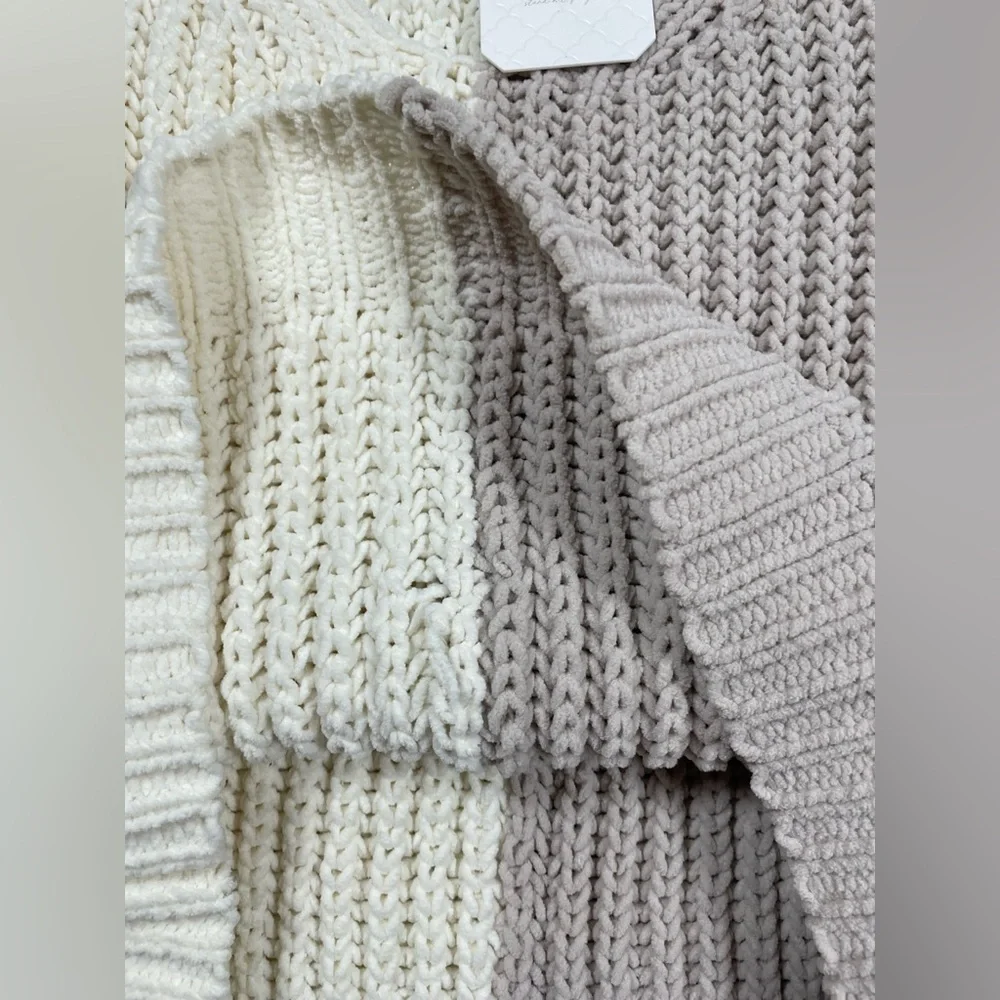 ALTAR’d State Sweater Colorblock Knit Cropped Pullover NWT Women’s Size Medium - Picture 6 of 14